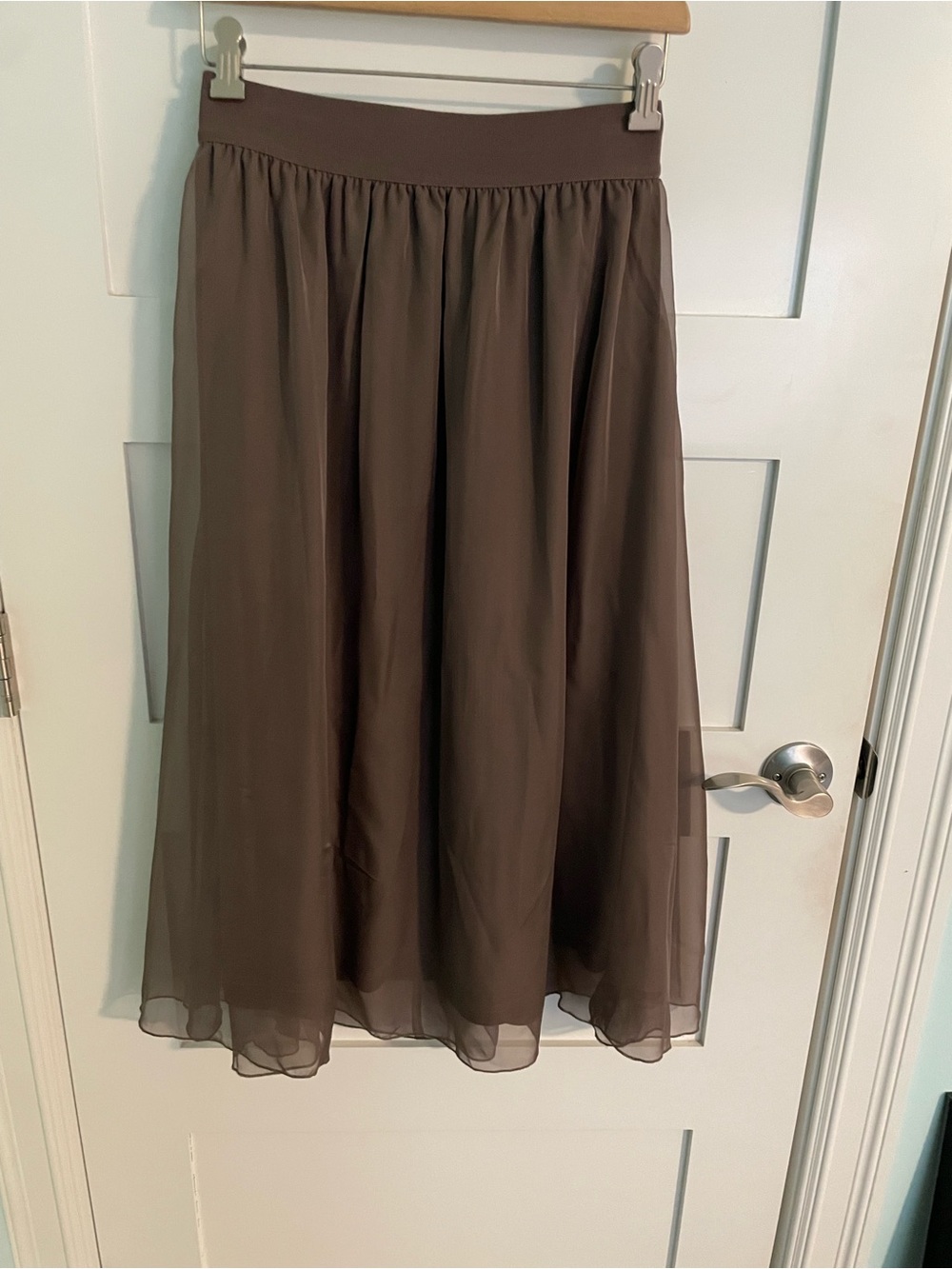 Saint Tropez West Brown A-Line Midi Skirt